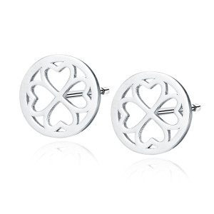 Cercei argint trifoi cu patru foi DiAmanti Z1922ER-DIA (Argint 925‰ 0,9 g.)